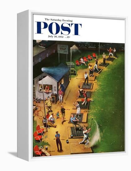 "Golf Driving Range" Saturday Evening Post Cover, July 26, 1952-John Falter-Framed Premier Image Canvas