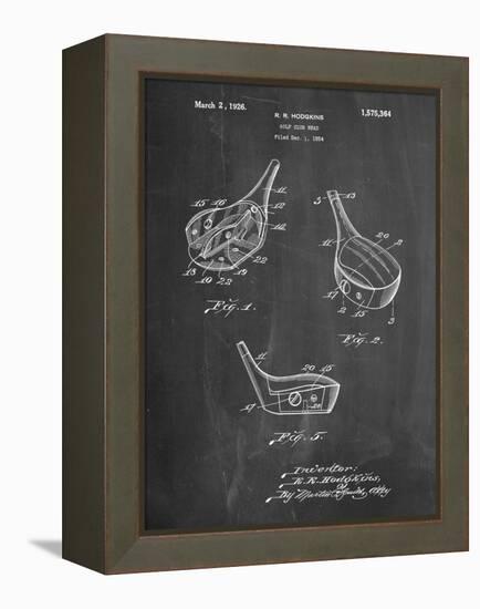 Golf Fairway Club Head Patent-Cole Borders-Framed Stretched Canvas