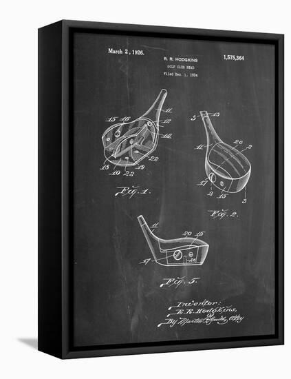 Golf Fairway Club Head Patent-Cole Borders-Framed Stretched Canvas