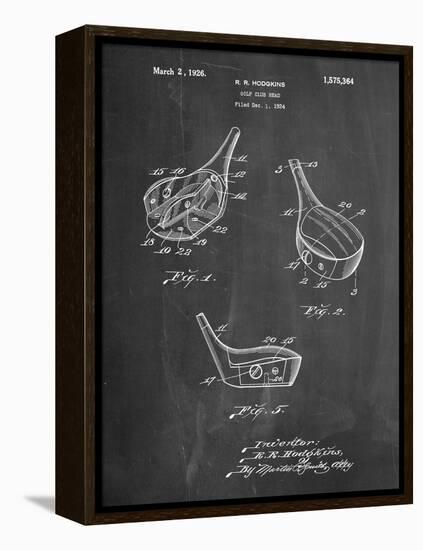 Golf Fairway Club Head Patent-Cole Borders-Framed Stretched Canvas