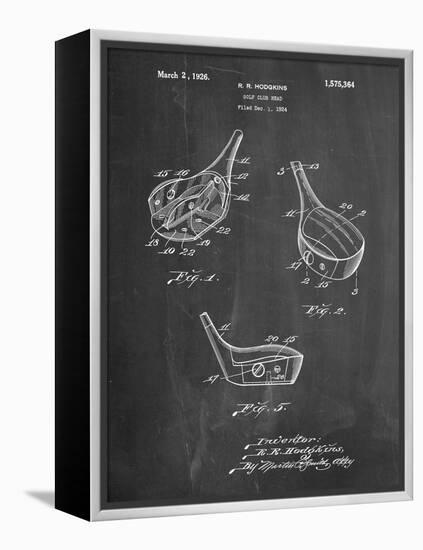 Golf Fairway Club Head Patent-Cole Borders-Framed Stretched Canvas