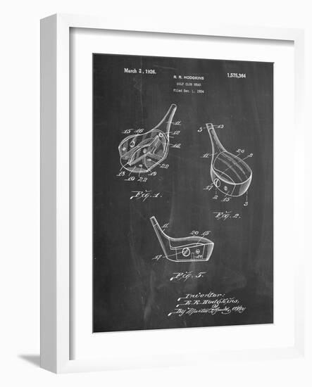 Golf Fairway Club Head Patent-Cole Borders-Framed Art Print