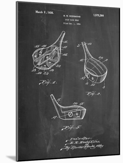 Golf Fairway Club Head Patent-Cole Borders-Mounted Art Print