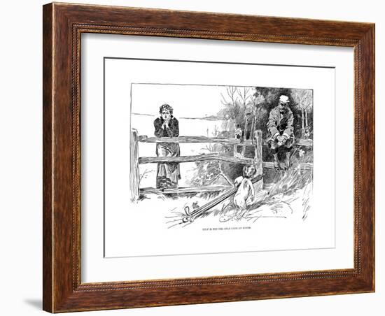 Golf Game, 1895-Charles Dana Gibson-Framed Giclee Print