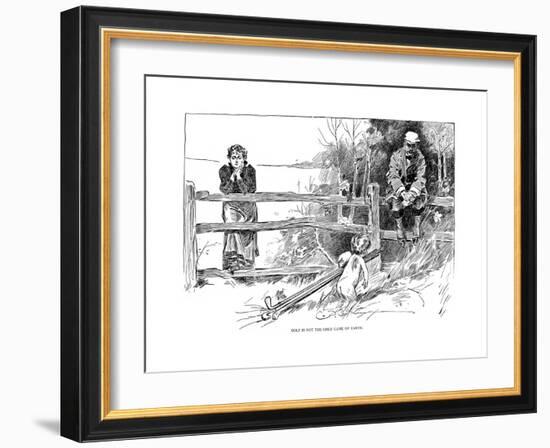 Golf Game, 1895-Charles Dana Gibson-Framed Giclee Print