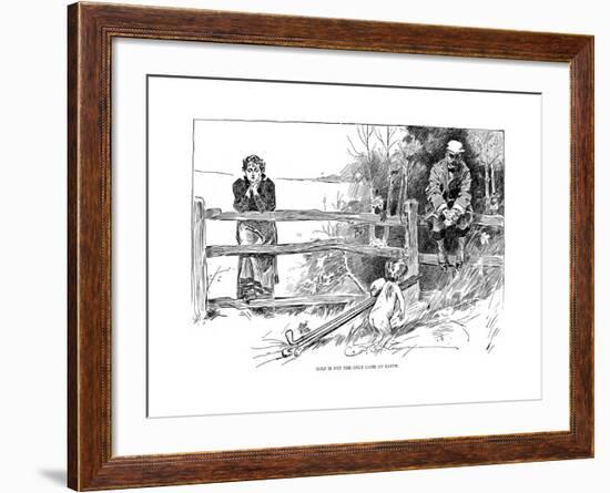 Golf Game, 1895-Charles Dana Gibson-Framed Giclee Print