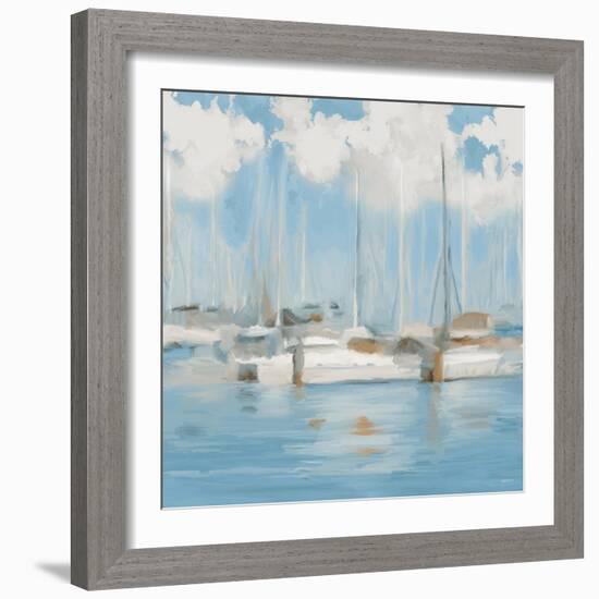 Golf Harbor Boats I-Dan Meneely-Framed Art Print