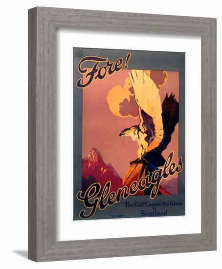 Golf in Scotland-null-Framed Art Print