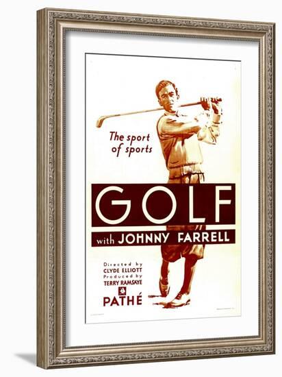 Golf, Johnny Farrell, 1930-null-Framed Art Print