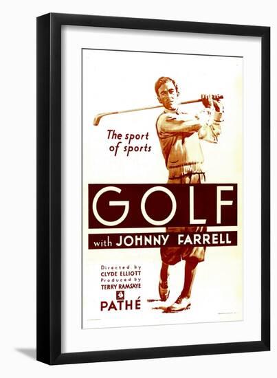 Golf, Johnny Farrell, 1930-null-Framed Art Print