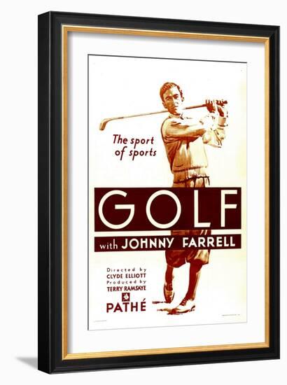 Golf, Johnny Farrell, 1930-null-Framed Art Print