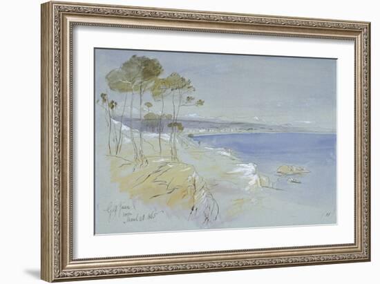 Golf Juan, Noon, 1865 (W/C, Bodycolour, Ink & Pencil on Paper)-Edward Lear-Framed Giclee Print