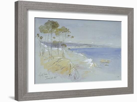Golf Juan, Noon, 1865 (W/C, Bodycolour, Ink & Pencil on Paper)-Edward Lear-Framed Giclee Print