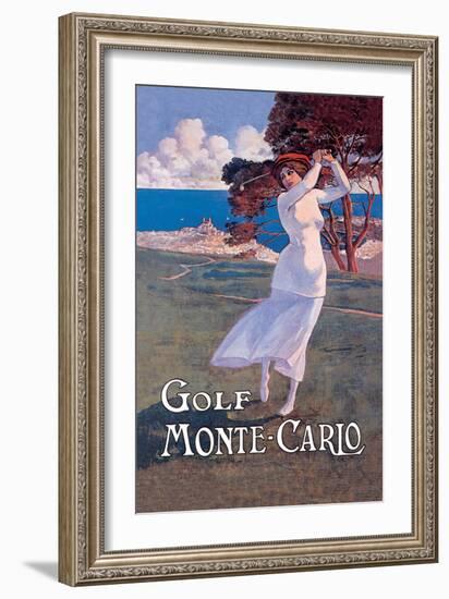 Golf Monte Carlo-null-Framed Art Print