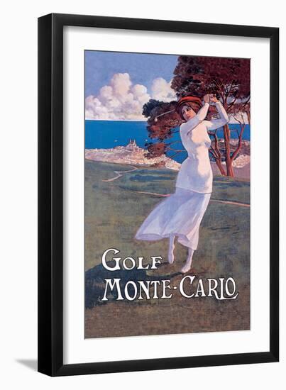 Golf Monte Carlo-null-Framed Art Print