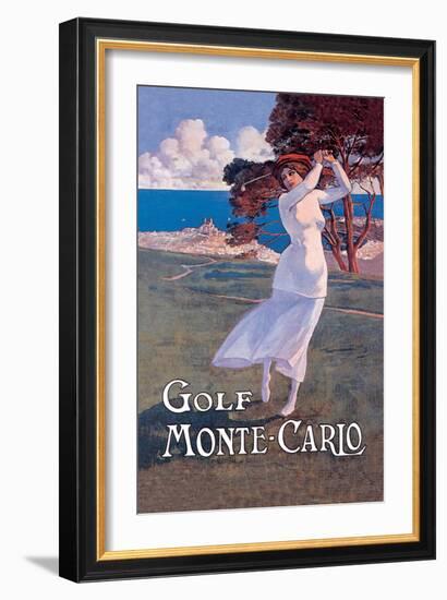 Golf Monte Carlo-null-Framed Art Print