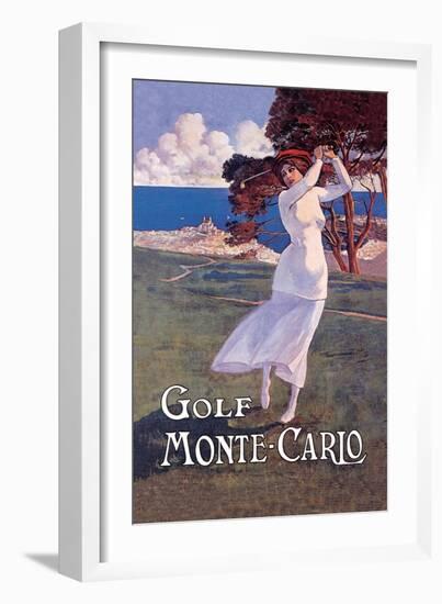 Golf Monte Carlo-null-Framed Art Print