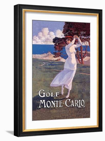 Golf Monte Carlo-null-Framed Art Print