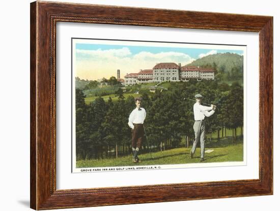 Golf near Grove Park Inn, Asheville, North Carolina-null-Framed Art Print