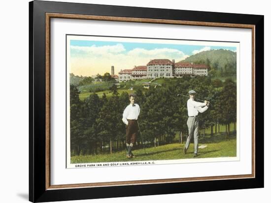 Golf near Grove Park Inn, Asheville, North Carolina-null-Framed Art Print