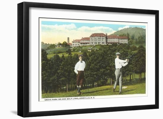 Golf near Grove Park Inn, Asheville, North Carolina-null-Framed Art Print