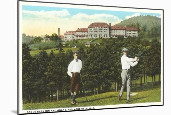 Golf near Grove Park Inn, Asheville, North Carolina-null-Mounted Art Print