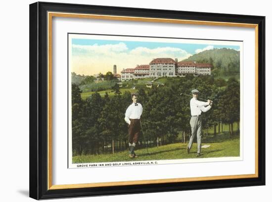 Golf near Grove Park Inn, Asheville, North Carolina-null-Framed Art Print