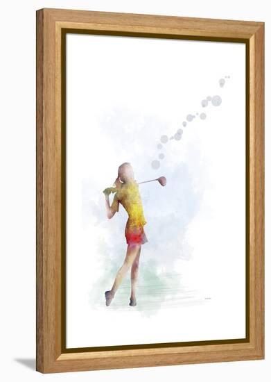 Golf Player 2-Marlene Watson-Framed Premier Image Canvas