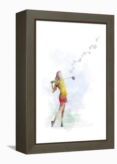 Golf Player 2-Marlene Watson-Framed Premier Image Canvas