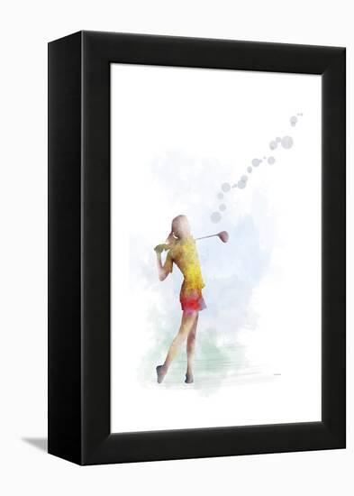 Golf Player 2-Marlene Watson-Framed Premier Image Canvas