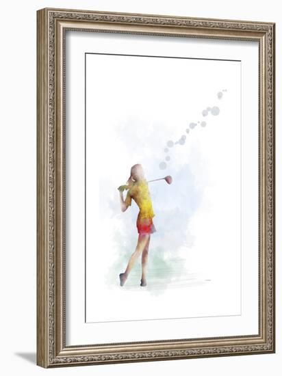 Golf Player 2-Marlene Watson-Framed Giclee Print