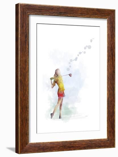 Golf Player 2-Marlene Watson-Framed Giclee Print