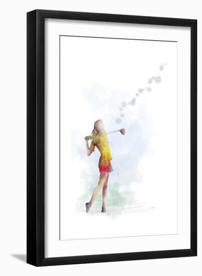 Golf Player 2-Marlene Watson-Framed Giclee Print