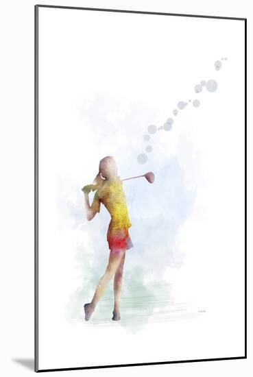 Golf Player 2-Marlene Watson-Mounted Giclee Print