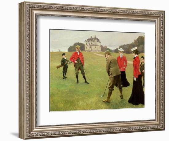 Golf Players at Copenhagen Golf Club-Paul Fischer-Framed Giclee Print