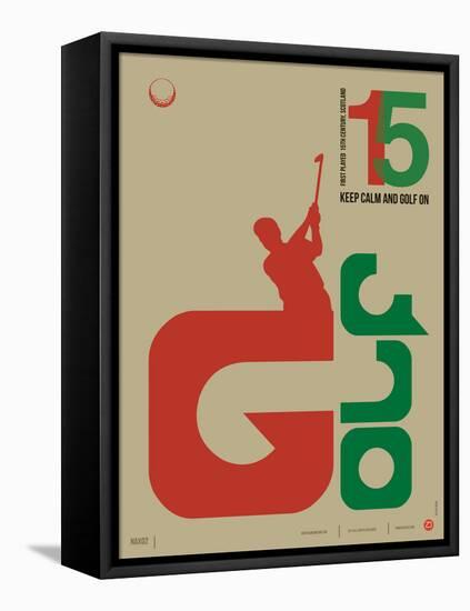 Golf Poster-NaxArt-Framed Stretched Canvas