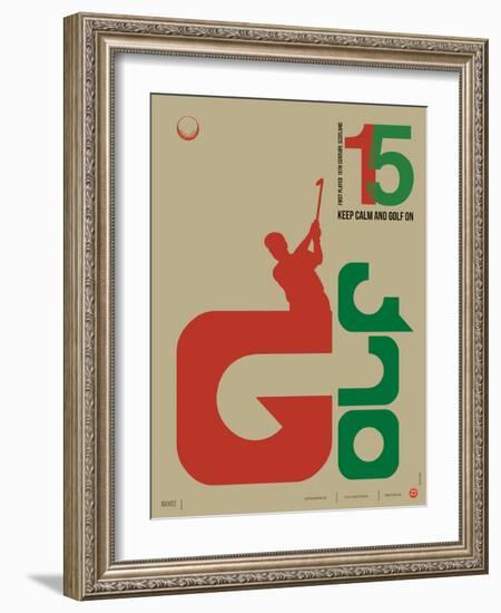 Golf Poster-NaxArt-Framed Premium Giclee Print