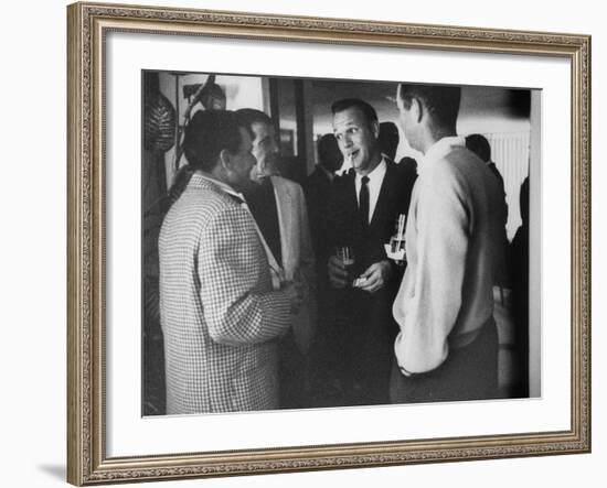 Golf Pro Arnold Palmer at a Party During the Palm Springs Golf Classic-Allan Grant-Framed Premium Photographic Print