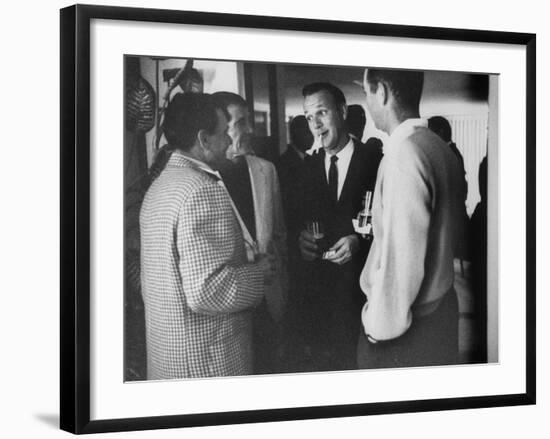 Golf Pro Arnold Palmer at a Party During the Palm Springs Golf Classic-Allan Grant-Framed Premium Photographic Print
