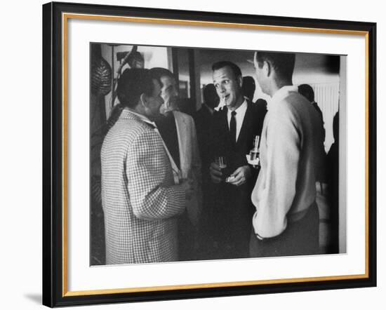 Golf Pro Arnold Palmer at a Party During the Palm Springs Golf Classic-Allan Grant-Framed Premium Photographic Print