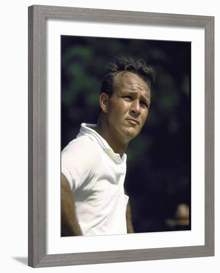 Golf Pro Arnold Palmer Squinting Against Sunlight During Match-John Dominis-Framed Premium Photographic Print