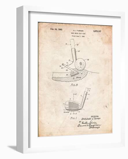 Golf Sand Wedge Patent-Cole Borders-Framed Art Print