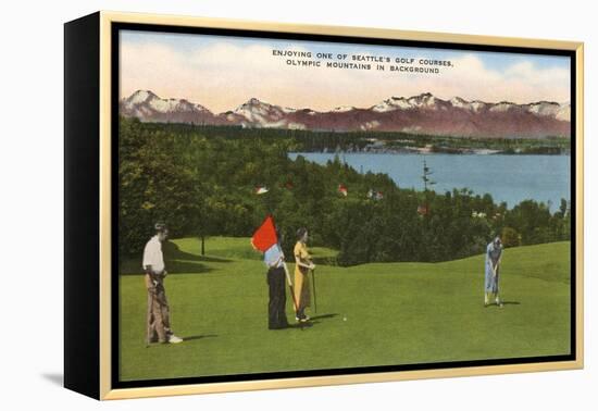 Golf, Seattle, Washington-null-Framed Stretched Canvas