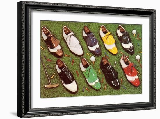 Golf Shoes-null-Framed Art Print