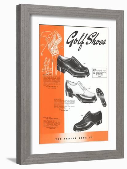 Golf Shoes-null-Framed Art Print