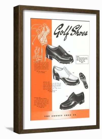 Golf Shoes-null-Framed Art Print