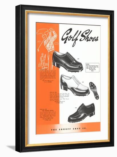 Golf Shoes-null-Framed Art Print