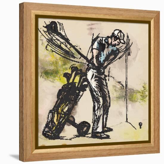 Golf Swing-KUCO-Framed Stretched Canvas