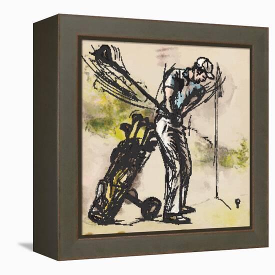 Golf Swing-KUCO-Framed Stretched Canvas