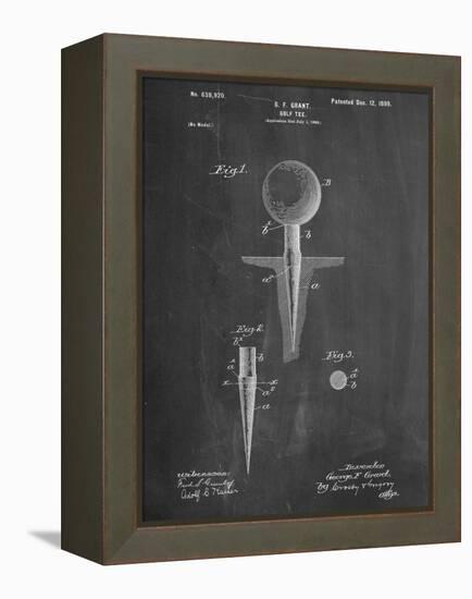 Golf Tee Patent-null-Framed Stretched Canvas